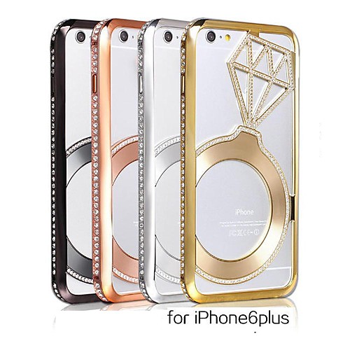 shengo ™ роскошь Кристалл Rhinestone инкрустированные стиль металла бампер чехол для iPhone 6 Plus (ассорти цветов)