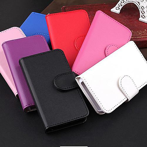 DF Smooth Face Pattern PU Leather Full Body Case for iPhone 4/4S(Assorted Colors)