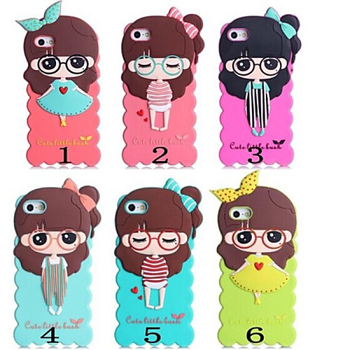 Cute Cartoon Silicone Soft Case for iPhone 4/4S  (Assorted Colors)