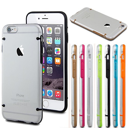 Glow in The Dark TPU Bumper with Clear Back Case for iPhone 6(Assorted Color)