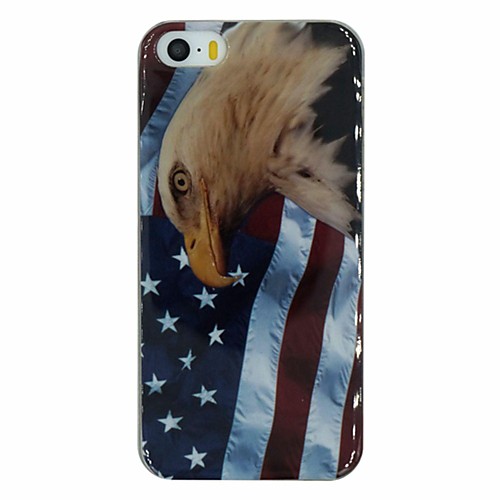 Eagle And Flag Pattern PC Hard Back Cover Case for iPhone 5/5S