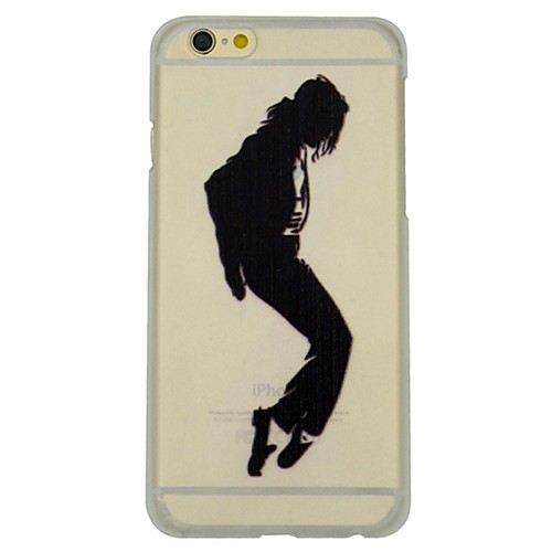 Cartoon Series of Micheal Jackson The Apple Pattern PC Hard Transparent Back Cover Case for iPhone 6