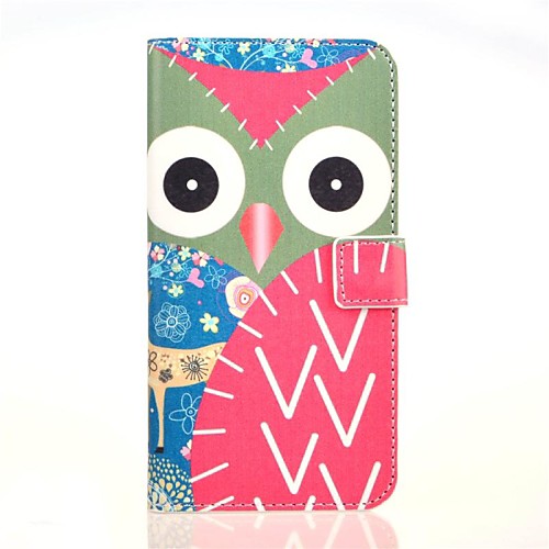 Owl Deer Pattern PU Leather Case with Stand and Card Slot for Huawei Ascend G7