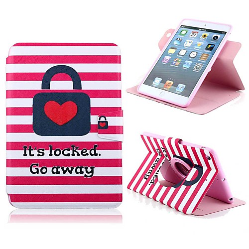 Love Lock Design PU Full Body Case with Stand for iPad mini 1/2/3