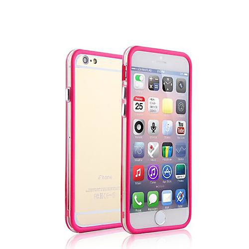 Two Mixed Colors with Transparent Middle Bumper Frame Case for iPhone 6(Assorted Colors)