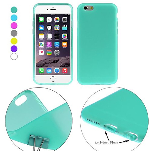 ENKAY Protective TPU Soft Case with Anti-dust Plugs for iPhone 6  (Assorted Colors)