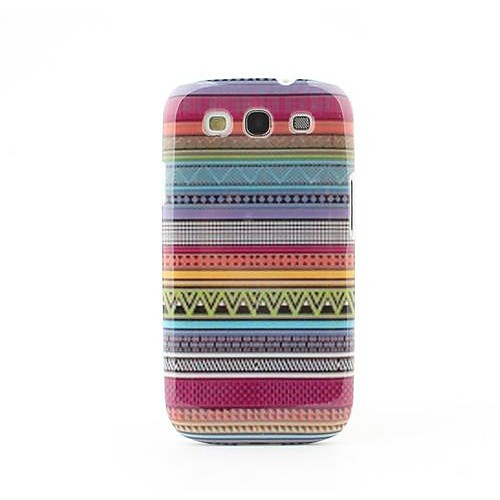 красочный стиль полосой жесткий футляр обратно для Samsung Galaxy S3 i9300