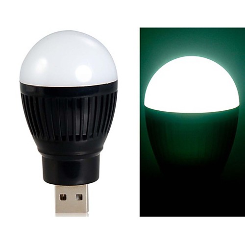 мяч лампа в форме супер яркие USB Powered мини привело ночник (черный)