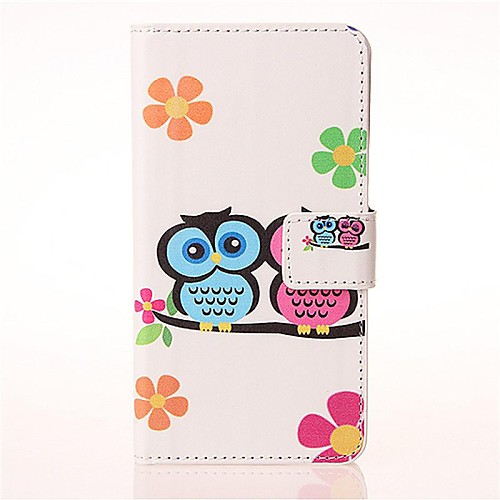 Love Owl Pattern PU Leather Case with Stand and Card Slot for Huawei Ascend Y550