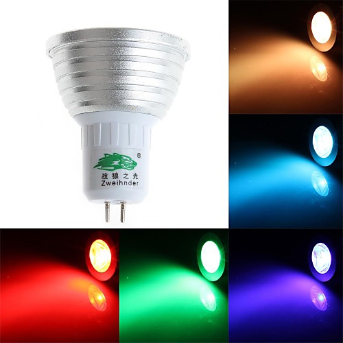 zweihnder gu5.3 3w 250LM 450-700nm 1xled RGB свет прожектора (AC 85-265V)