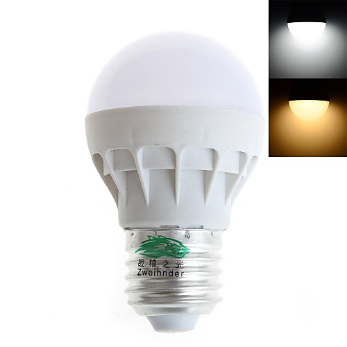 zweihnder E27 3W 280lm 5x5630 SMD светодиодов шар лампы (AC 85-265V)