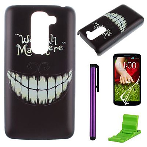 Cartoon Crazy Teeth Pattern PC Hard Case with Screen Protector,Stylus and Stand for LG G2 mini