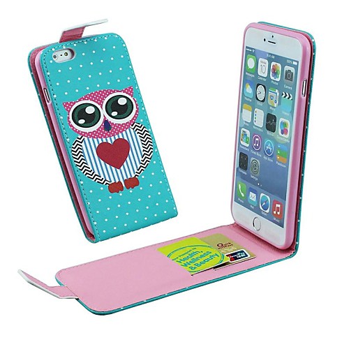 Love Owl Pattern PU Leather Full Body Cover with Card Slot Case for iPhone 6