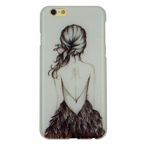 The Back of Beauty Pattern PC Hard Back Cover Case for iPhone 6