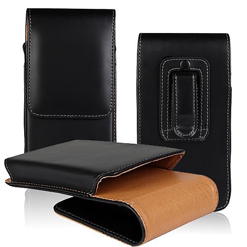 Solid Color Open Up and Down PU Leather Full Body Case with Waist Clip for Samsung Galaxy Alpha G850F