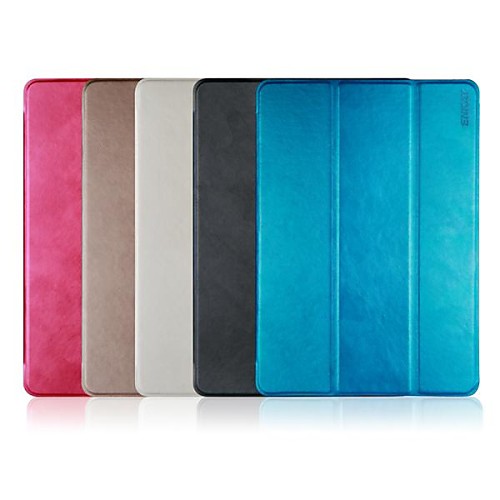 ENKAY Three-folding Protective Smart Case Soft Back Cover with Stand for iPad mini 1/2/3 (Assorted Colors)