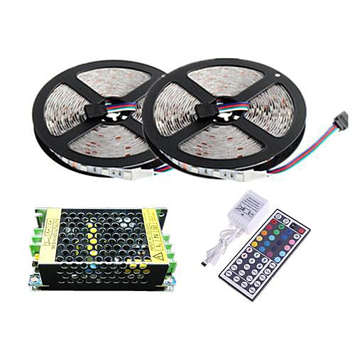 10m 300x3528 SMD RGB светодиодные полосы света и 44key питания пульта дистанционного управления и 5а питания (AC110-240V)