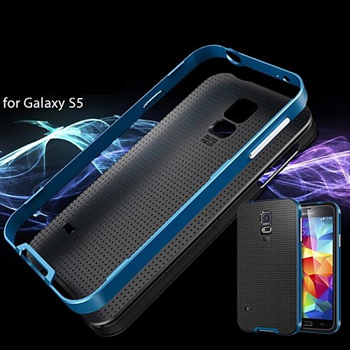 Highly Protective Grid Pattern Hybrid Hard Case for  Samsung Galaxy i9600 S5(Assorted Colors)