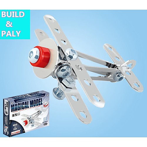 Magical Model DIY Intellectual Development Stainless Alloy Assembled Aircraft Toy(27 PCS)