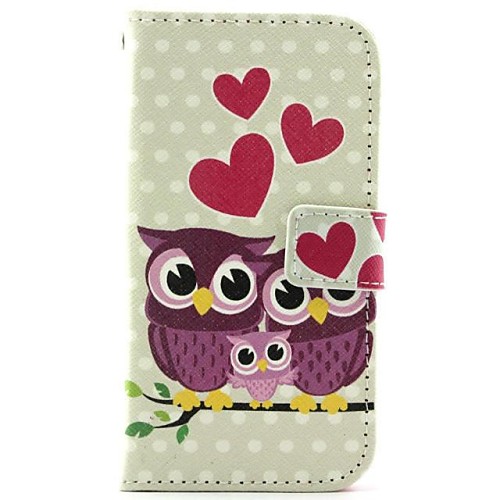 Love the Owl PU Leather Case with Waist Clip for Samsung S4 Mini I9190