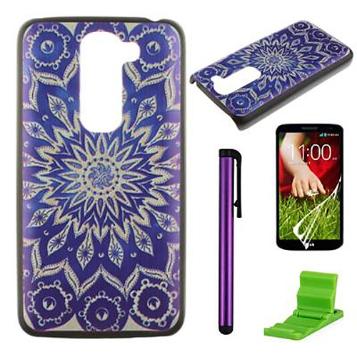 Sunflower Pattern PC Hard Case with Screen Protector,Stylus and Stand for LG G2 mini