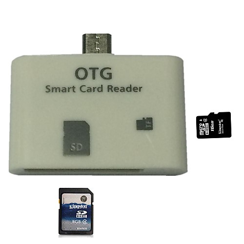 2in1 USB OTG комплект для подключения адаптера SD читатель карточки TF для Samsung Galaxy