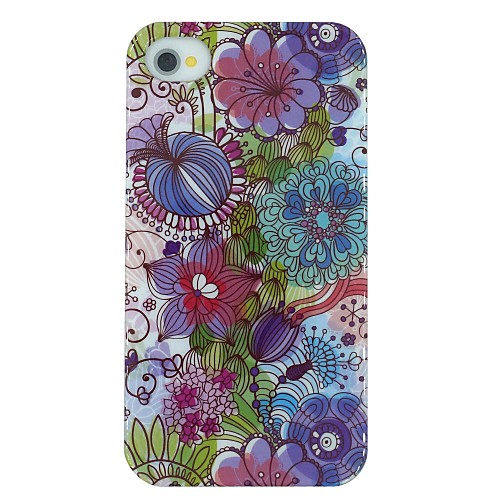 Flower Pattern PC Hard Back Cover Case for iPhone 4/4S