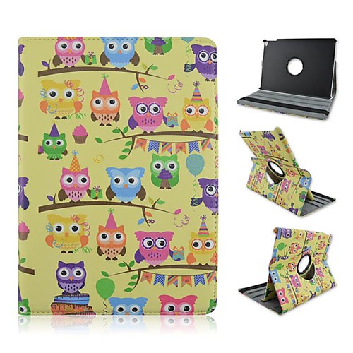 All Kinds of Cartoon Owls Pattern PU Leather Full Body Case with Stand for iPad Air 2