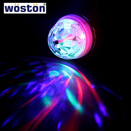 woston E27 3W красочный свет авторотации мини светодиодные лампы для дискотеки этапе (85-265)