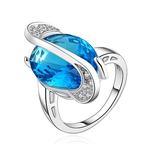 Brilliant Factory Price Big Blue Stone Luxury Sapphire Rings