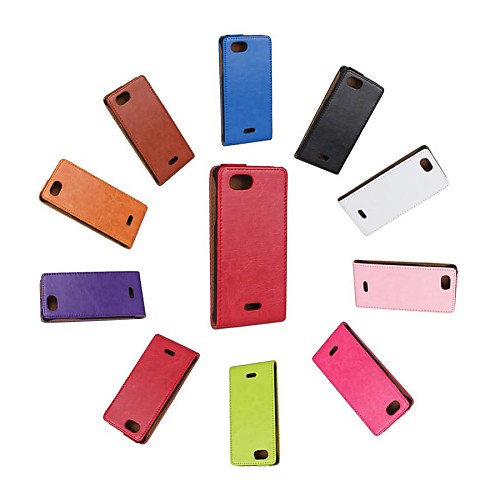 Flip-Open Horse Grain PU Leather Full Body Case for Sony Xperia J St26i (Assorted Colors)