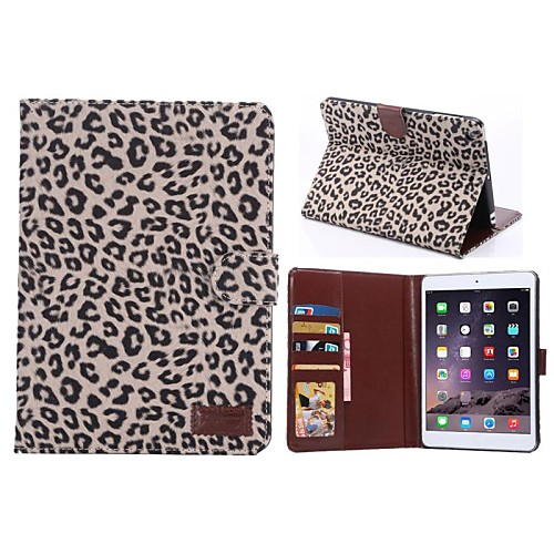 Leopard Pattern Full Body Leather Case with Card Slot and Stand for iPad Mini 3/2(Assorted Color)