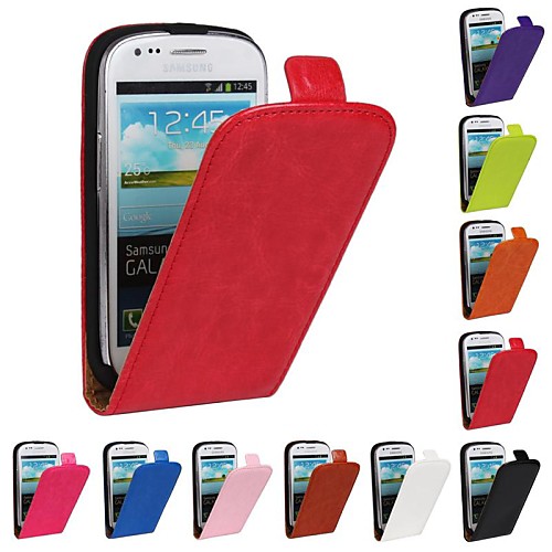 Flip-Open Horse Grain PU Leather Full Body Case for Samsung Galaxy S3 Mini I8190  (Assorted Colors)