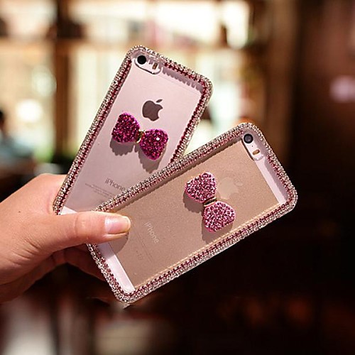 4.7 Inch The Purple Crystal Bowknot with Diamond Hard Back Cover for iPhone 6 (Assorted Colors)