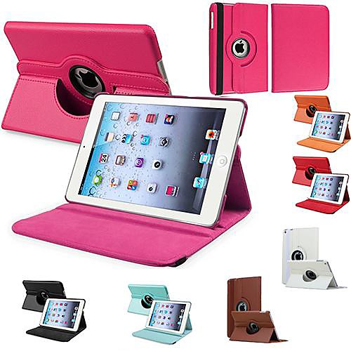 DF Durable Flip-open PU Leather Full Body Case with 360 Degree Rotation Stand for iPad Mini (Assorted Colors)