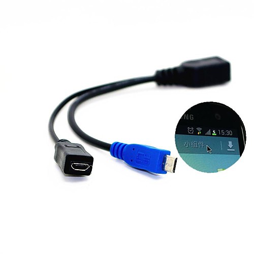 Micro USB 2.0 OTG хост флэш-диск кабель с микро власти для галактики Примечание 3 s3 s4 i9500 заряжать телефон в то же время