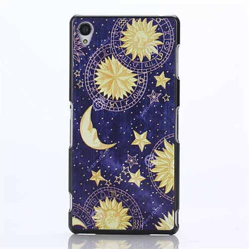 The Moon and Stars Pattern PC Hard Back Case for Sony Z3 L55T