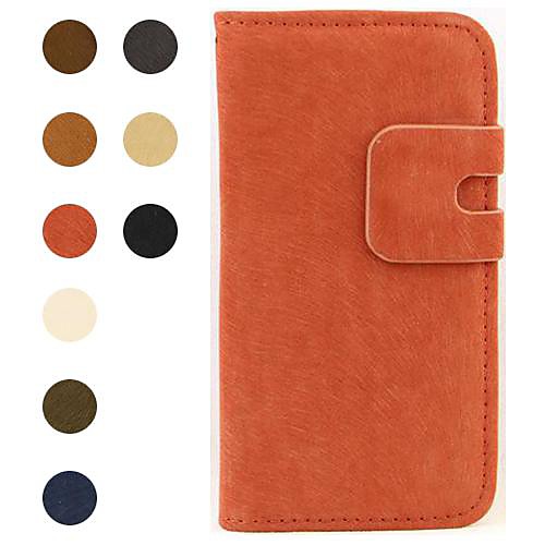 Fashion Solid Color Wallet Style PU Full Body Cover with Stand and Card Slot for Samsung Galaxy S4 Mini (Assorted Colors