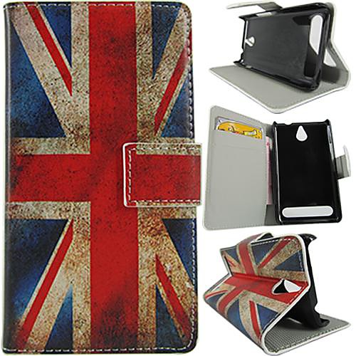 Wallet Style British retro flag PU Leather Full Body Cover with Stand and Card Slot for Sony Xperia E1