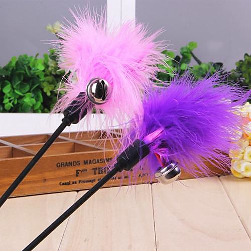 Colourful Feather Shaped Playing Stick for Pet Cats(Random Colour)