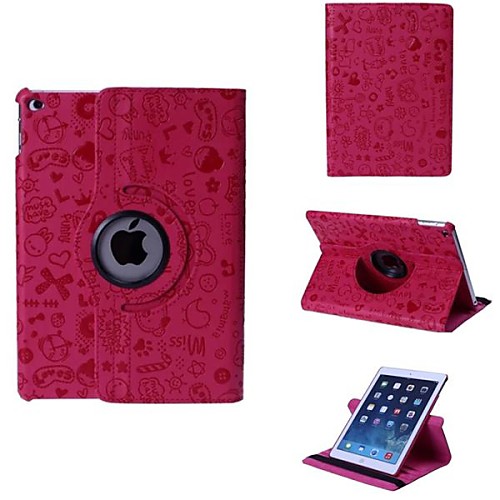 Cute Little Girl Style 360 Degree Rotating Stand Leather Case for iPad Air 2 (Assorted Colors)