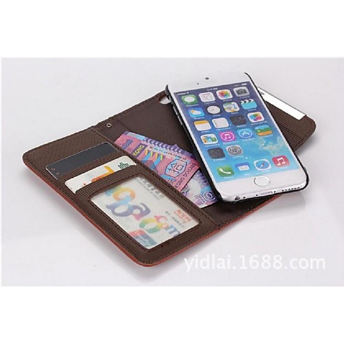 Genio YDL PU Leather Two in One Mobile Phone Wallet Case with Stand for iPhone 6 plus(Assorted Color)