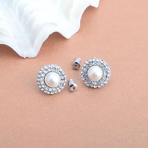 Lureme Fashion Drill  Roundness Pear Alloy Stud Earrings