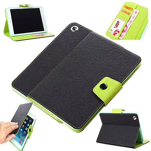 Litchi Pattern Fresh Mint Full Body Case with TPU Soft Cover and Stand for iPad Air 2 (Assorted Colors)