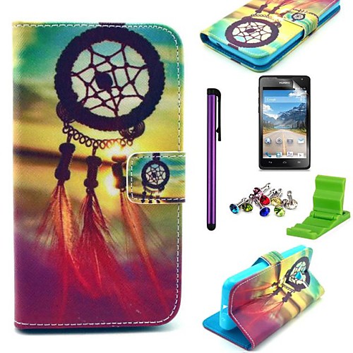 Catcher Pattern PU Leather Case with Screen Protector,Stylus, Dust Plug and Stand for Huawei Y530