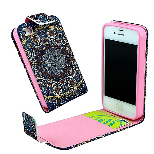 Sunflower Vertical Flip  PU Leather Full Body Case with Card Holder for iPhone 4/4S