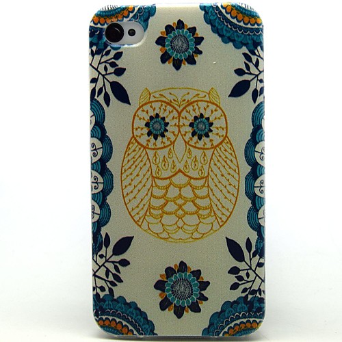 The Little Golden Owl Pattern TPU Soft Case for iPhone 4/4S