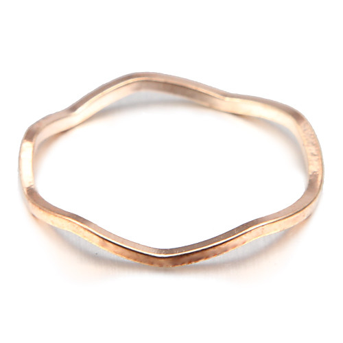 Fashion Curl Fine Golden Coppery Band Rings(1 Pc)