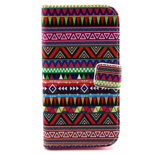 Tribe Pattern PU Leather Flip-open Full Body Case with Stand for Samsung Galaxy Express 2 G3815