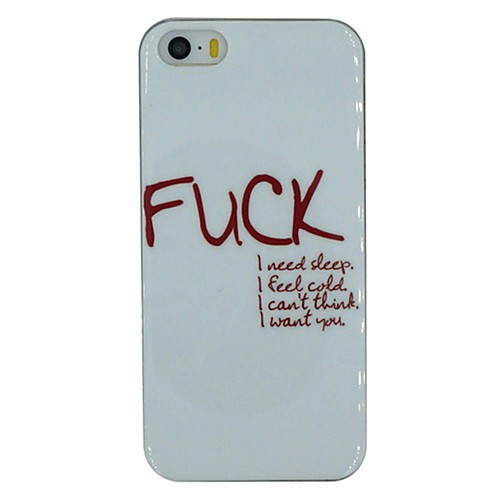 Words Pattern PC Hard Back Cover Case for iPhone 5/5S